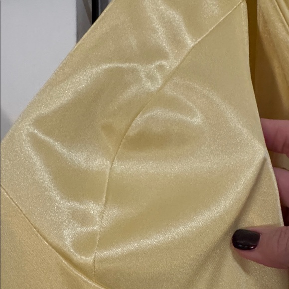 Revelry Maya Satin Dress in Yellow, sz. 2 - Picture 8 of 10